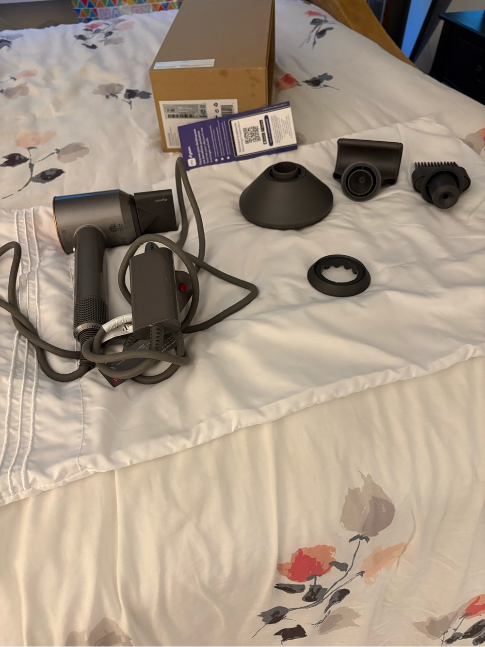 Dyson Supersonic Hair Dryer with Magnetic Styling Attachments in Gray